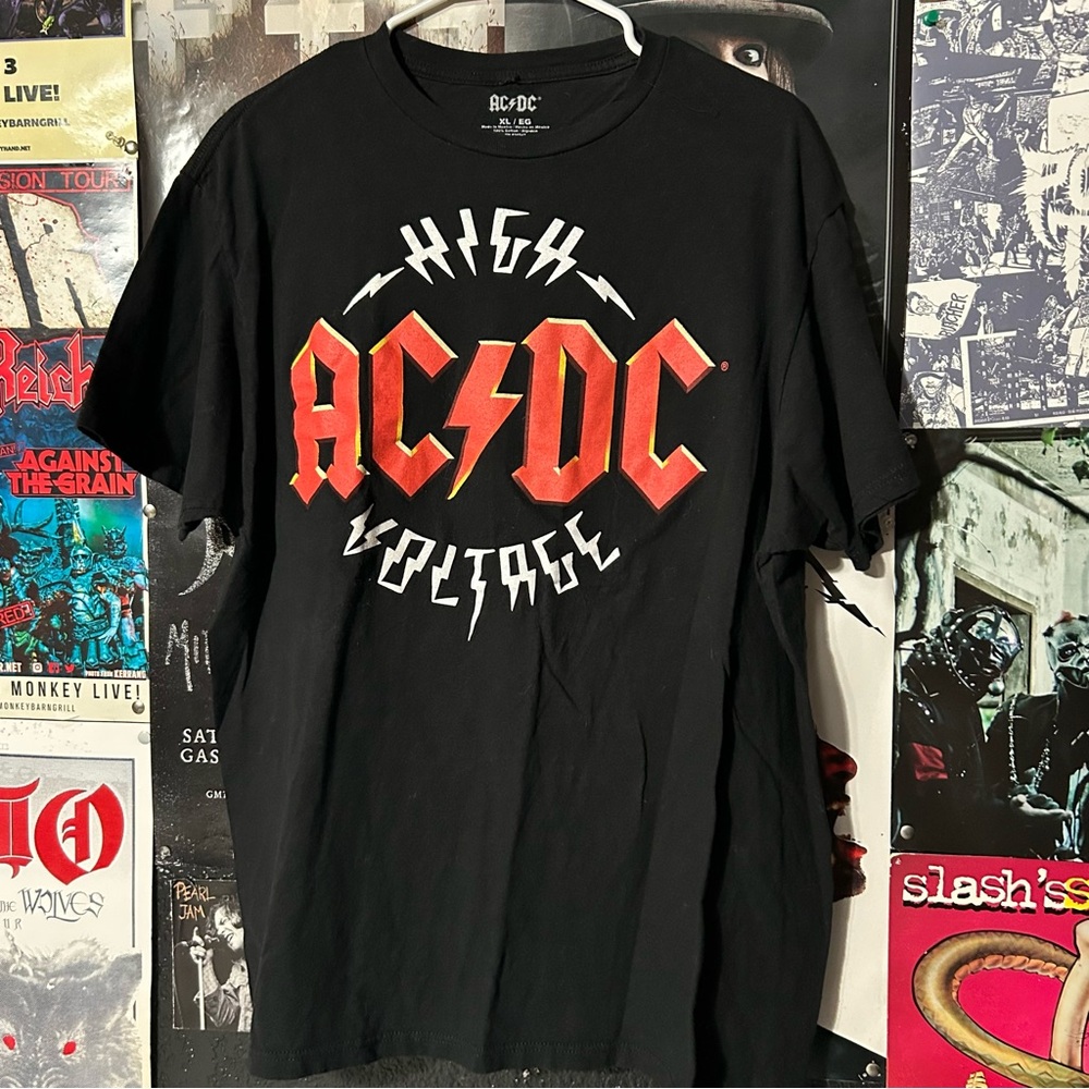 AC/DC High Voltage Logo Graphic T Shirt Size X Large